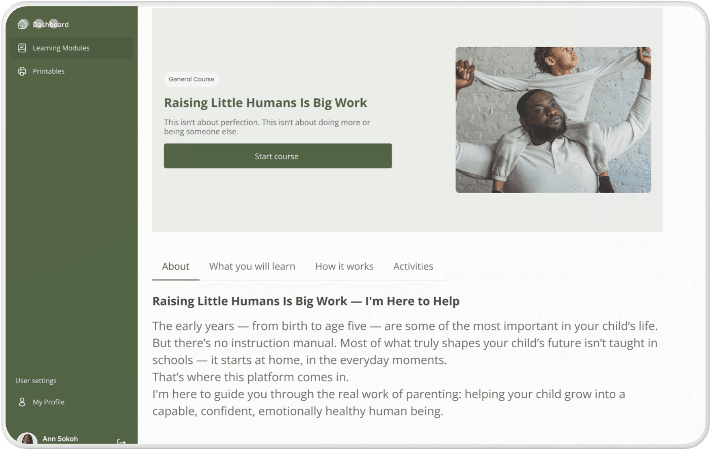 Parent and child illustration